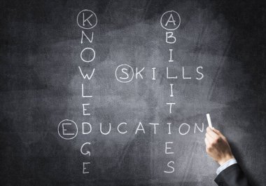 İş kavramı ile çizilmiş bulmaca