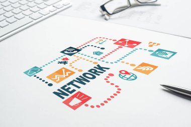 Ağ ortamı arkaplanı 