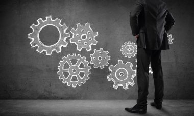 Duvara takım çalışması çizimi