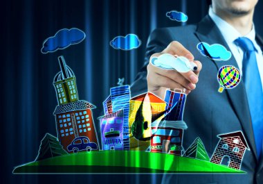 adam marker bina ile ekranda çizim