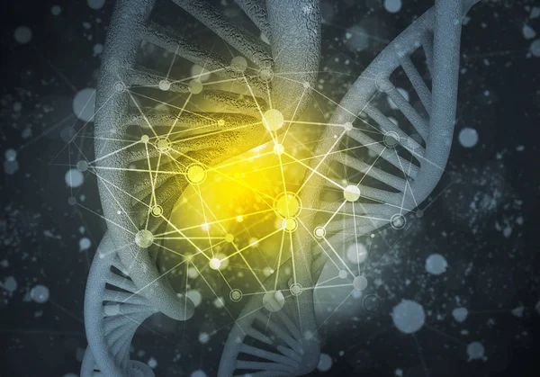 DNA molecuul onderzoek concept — Stockfoto