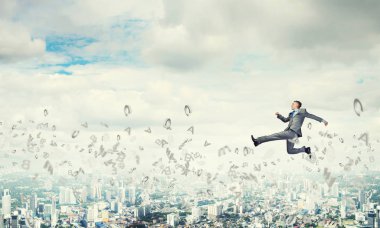 Yüksek atlama işadamı