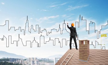 Takım elbiseli genç işadamı