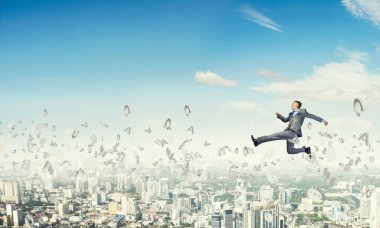 Yüksek atlama işadamı