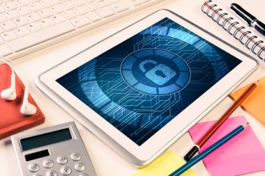 Web güvenlik ve teknoloji kavramı 