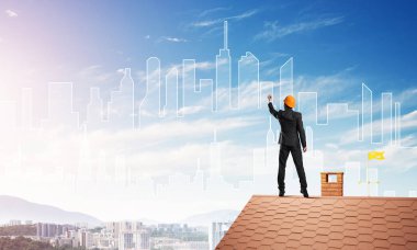 Takım elbiseli genç işadamı