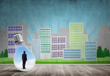 Ampulde sıkışan bir iş adamı 