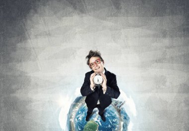 Komik darmadağınık işadamı