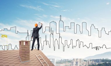 Takım elbiseli genç işadamı