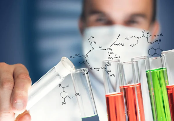 Handsome scientist making research — Stock Photo, Image