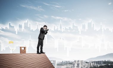 işadamı görüntüleme cityscape