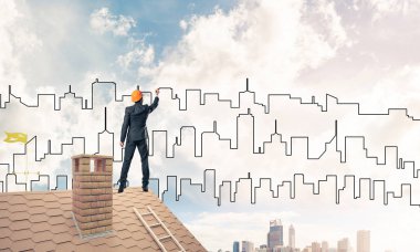 Takım elbiseli genç işadamı