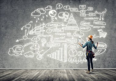 Endüstriyel inşaat ve bakım kavramı