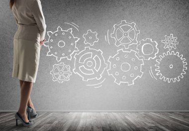 Takım çalışması konsepti olarak vites mekanizması