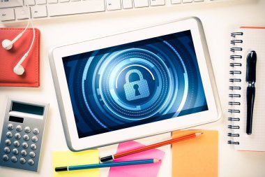 Web güvenlik ve teknoloji kavramı 