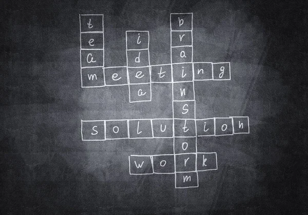 Chalk drawn crossword — Stock Photo, Image