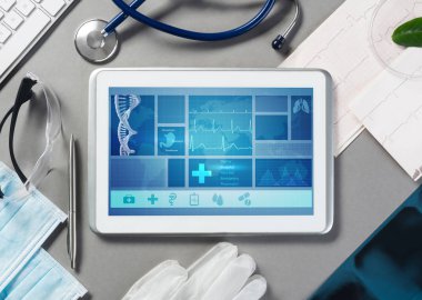 Doktor çalışma alanı'nın Üstten Görünüm 