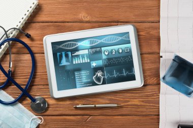 Doktor çalışma alanı'nın Üstten Görünüm 