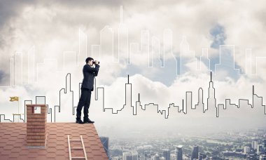 işadamı görüntüleme cityscape