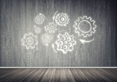 Dişli mekanizması olarak ekip çalışması kavramı 