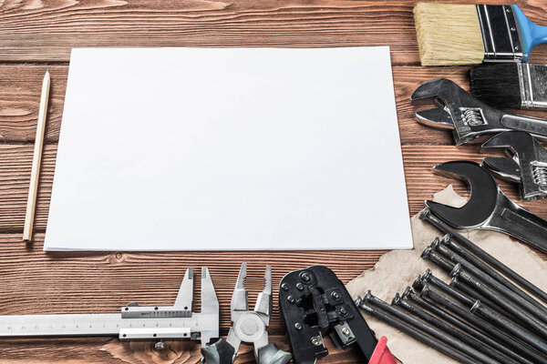 tools on wooden table