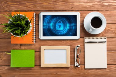 Web güvenlik ve teknoloji kavramı  