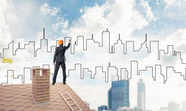 Mühendis adam arka ayakta