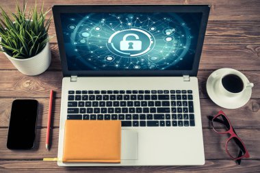 Web güvenlik ve teknoloji kavramı  