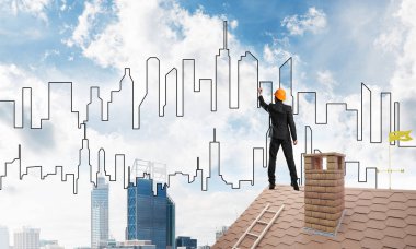 Mühendis adam arka ayakta