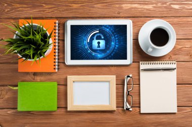 Web güvenlik ve teknoloji kavramı  