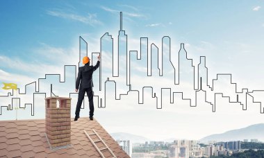 Mühendis adam arka ayakta