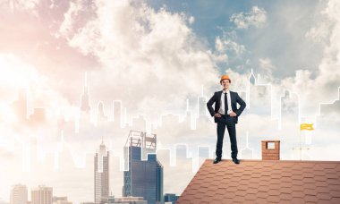 Takım elbiseli genç işadamı