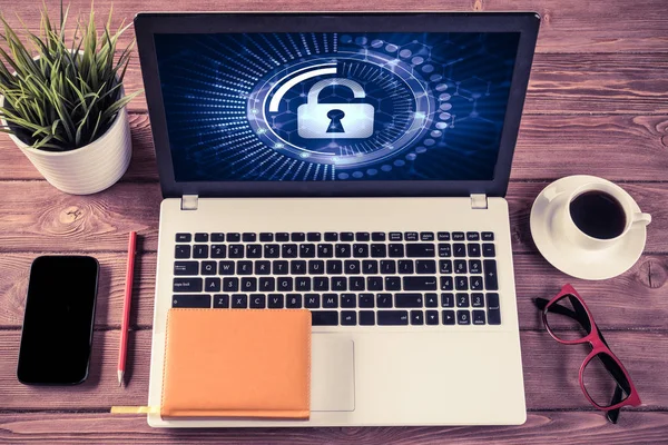 Concepto de seguridad y tecnología web — Foto de Stock