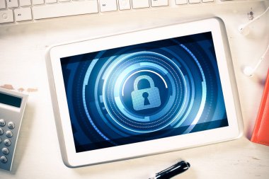 Web güvenlik ve teknoloji kavramı  