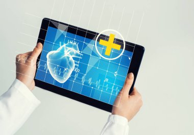 Tablet pc aygıtı tıp arayüzü ile