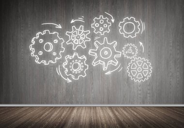 Dişli mekanizması olarak ekip çalışması kavramı