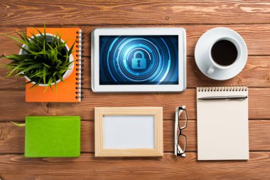 Web güvenlik ve teknoloji kavramı  