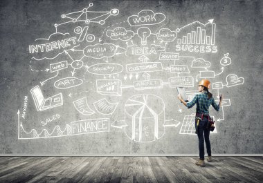 kask kadında mühendisi 