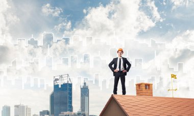 Takım elbiseli genç işadamı