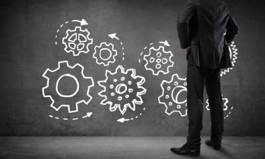 Duvara takım çalışması çizimi