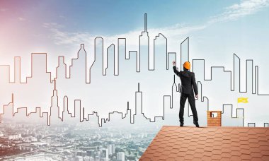 Mühendis adam arka ayakta