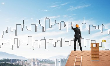 Mühendis adam arka ayakta