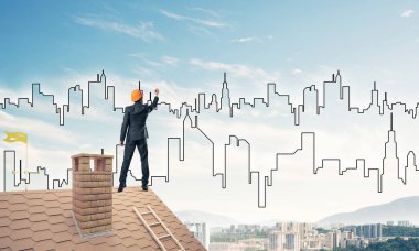 Mühendis adam arka ayakta