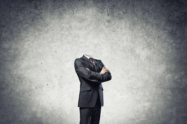 Businessman without head — Stock Photo, Image