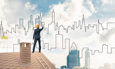 Mühendis adam arka ayakta