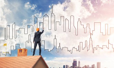 Mühendis adam arka ayakta