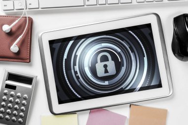 Web güvenlik ve teknoloji kavramı  