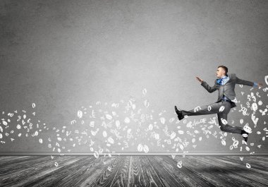 Yüksek atlama işadamı