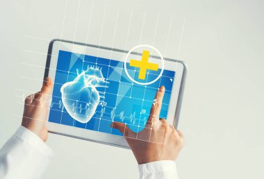 Tablet pc aygıtı tıp arayüzü ile