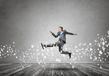 Yüksek atlama işadamı